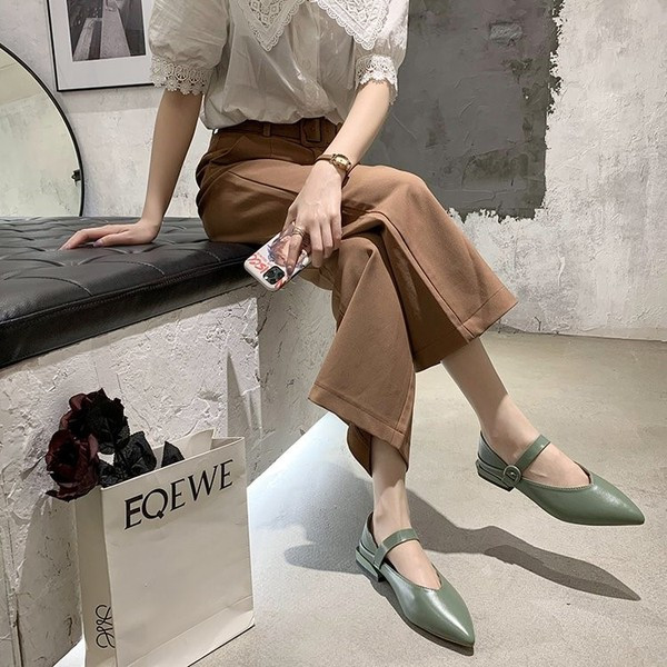 Ženske kožne casual cipele model na špic