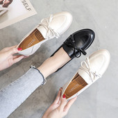 Női bőr alkalmi cipő szalaggal