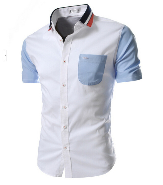 Moderns vīriešu krekla modelis ar kabatu