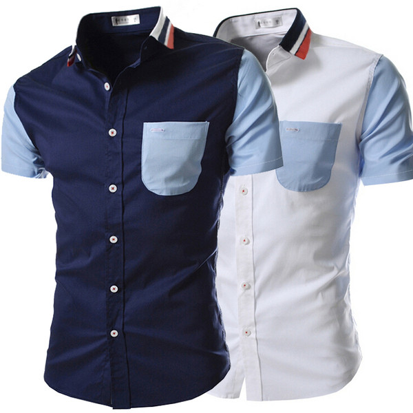 Moderns vīriešu krekla modelis ar kabatu