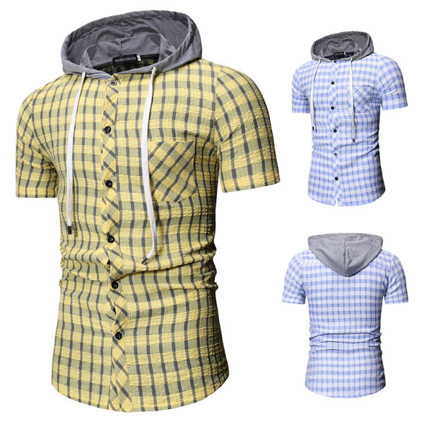 Moodne meeste paelte ja kapuutsiga särk