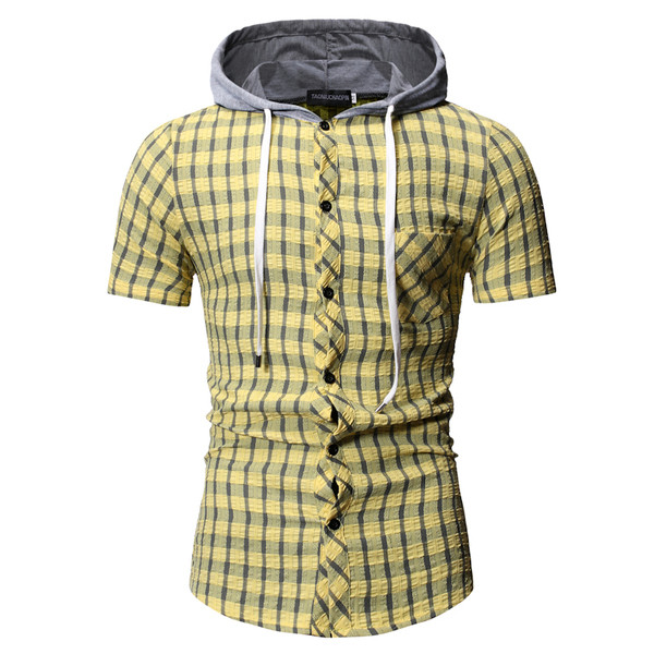 Moodne meeste paelte ja kapuutsiga särk