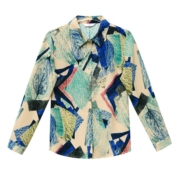 Uue mudeli klassikalise krae ja mustriga naiste särk