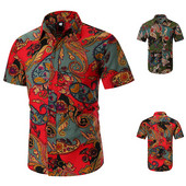 Modern férfi ing mintával és klasszikus gallérral