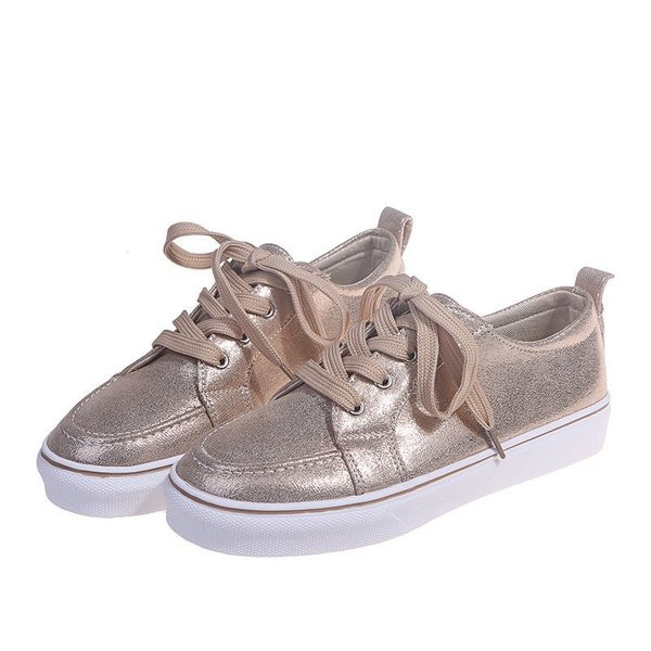 Νέο μοντέλο casual πάνινα παπούτσια σε επίπεδη σόλα - μεγάλο μέγεθος