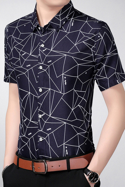 Alkalmi férfi ing klasszikus galléros sima modellel