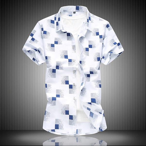 Ανδρικό casual πουκάμισο με κοντά μανίκια και κλασικό γιακά