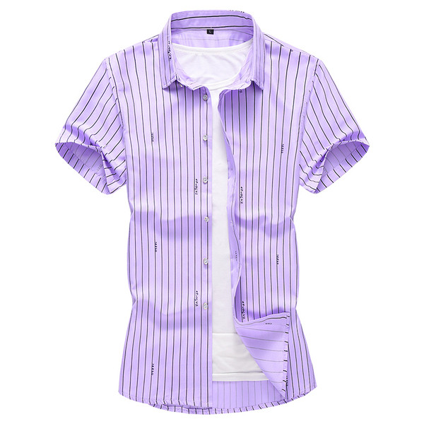 Férfi alkalmi csíkos ing sima modell