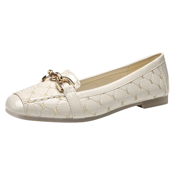 Mitmes värvitoonis metallelemendiga vabaaja naiste nahast kingad