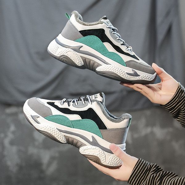 Νέο μοντέλο φθινοπωρινά αθλητικά παπούτσια από οικολογικό δέρμα και οικολογικό σουέτ