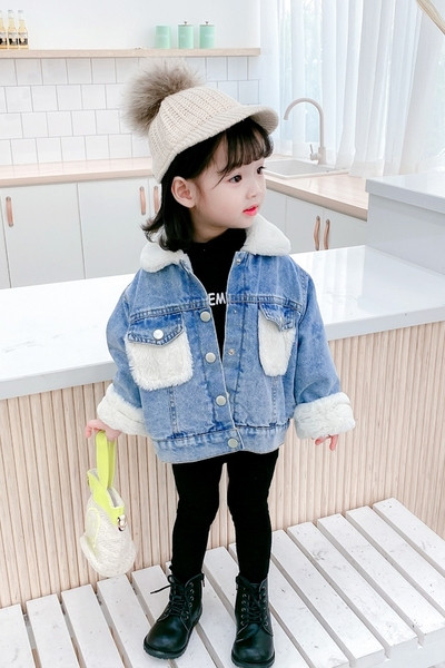 Μοντέρνο τζιν μπουφάν για κορίτσια 