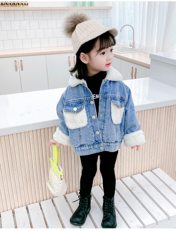 Μοντέρνο τζιν μπουφάν για κορίτσια 