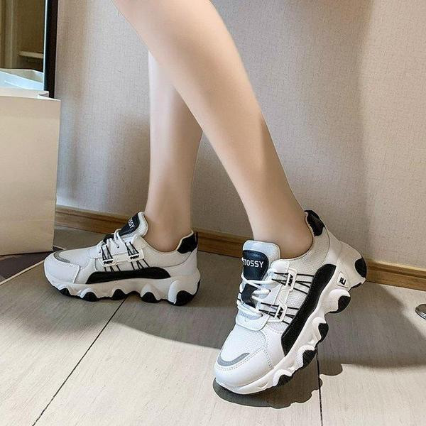 Női alkalmi bőr tornacipő