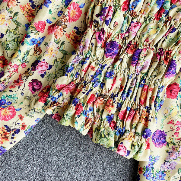 Modern női ing virágmintával és gumival