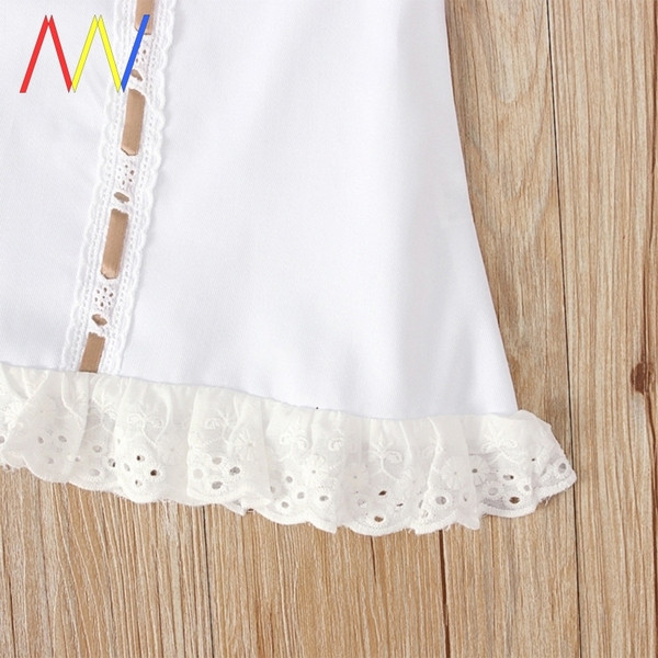 Nėriniuota suknelė su kaspinu kūdikiams