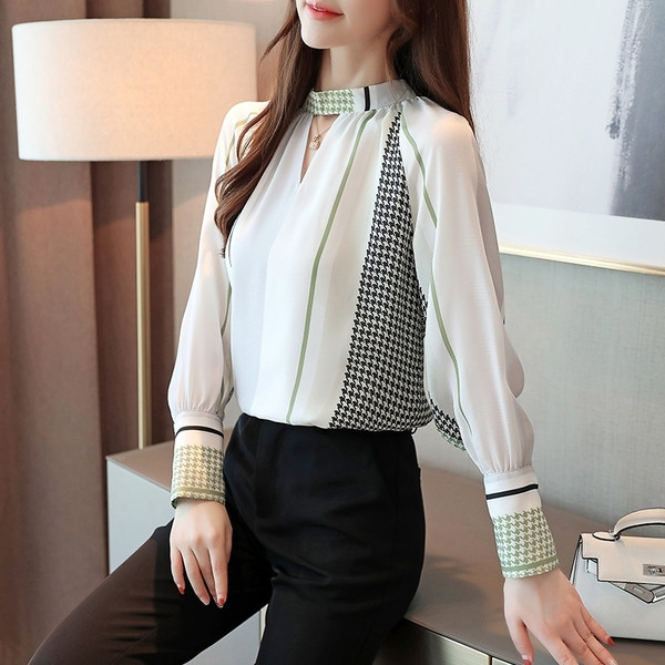 Új modell női ing ovális nyakkivágással - retro stílusú