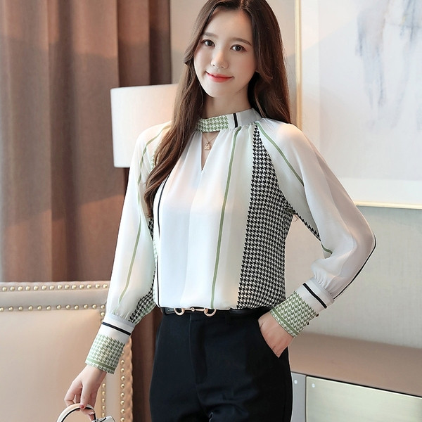 Új modell női ing ovális nyakkivágással - retro stílusú