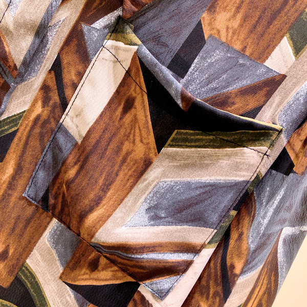 Színes női ing hosszú ujjal és zsebbel