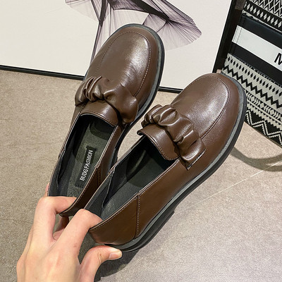 Casual γυναικεία παπούτσια από οικολογικό δέρμα με επίπεδη σόλα σε τρία χρώματα