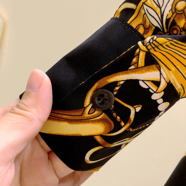 Klassikalise krae ja pikkade varrukatega uus mudel kaasaegne naiste särk