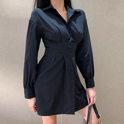 Γυναικείο πουκάμισο μακρύ με κλασσικό γιακά
