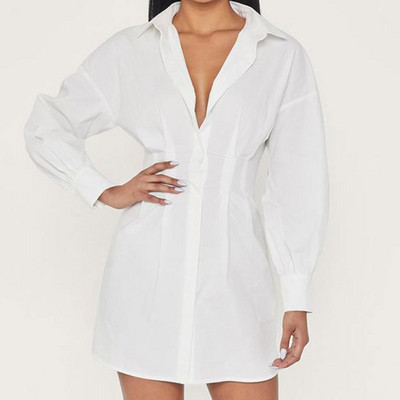 Γυναικείο πουκάμισο μακρύ με κλασσικό γιακά