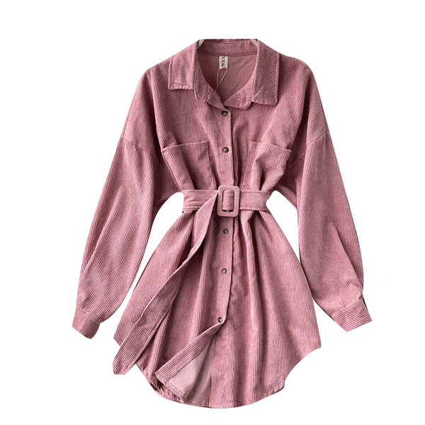 Vabaaja naiste velvetist särk vöö ja taskutega