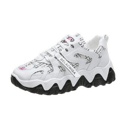 Casual αθλητικά παπούτσια με μοτίβο και τραχιά σόλα