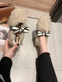 Ležerne ženske plišane cipele s trakom