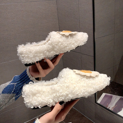 Casual γυναικεία παπούτσια με λουλούδι 3D και επίπεδη σόλα