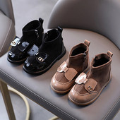 Moderne dječje čizme s trakom i patentnim zatvaračem za djevojčice