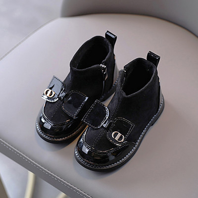 Moderne dječje čizme s trakom i patentnim zatvaračem za djevojčice