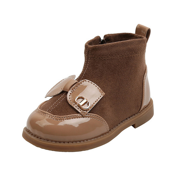 Moderne dječje čizme s trakom i patentnim zatvaračem za djevojčice