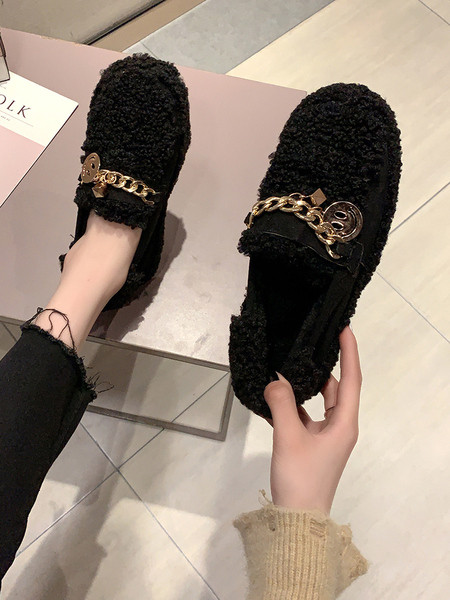 Ženske casual cipele s metalnim lancem - ravni potplat