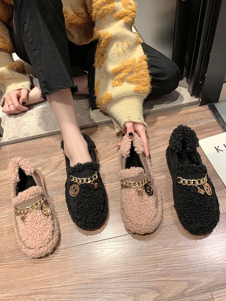 Ženske casual cipele s metalnim lancem - ravni potplat