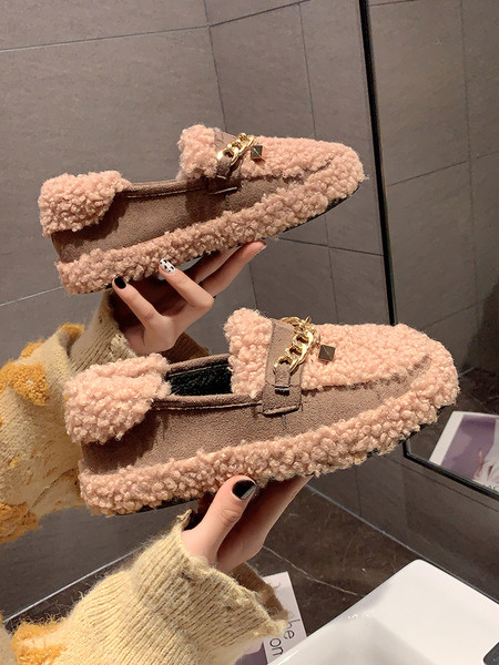 Ženske casual cipele s metalnim lancem - ravni potplat