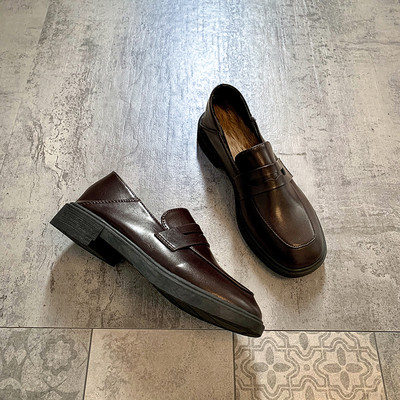 Καθημερινά έκο δερμάτινα παπούτσια με επίπεδη σόλα