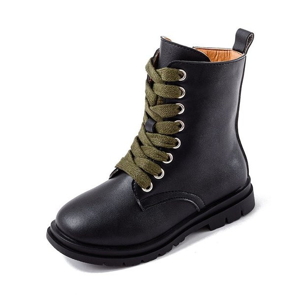 Eko bőrből készült alkalmi gyerekcsizma lányoknak cipzárral