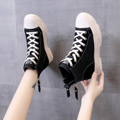 Naiste vabaaja kõrged tossud paelte ja lukuga