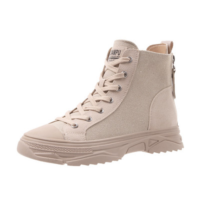 Naiste vabaaja kõrged tossud paelte ja lukuga