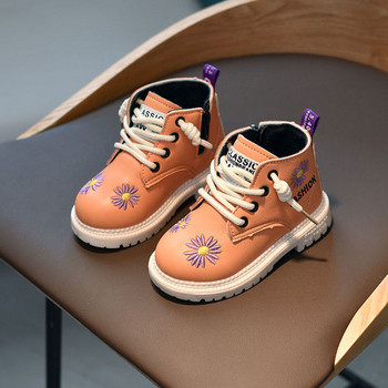 Παιδικές μπότες από οικολογικό δέρμα με κεντήματα για κορίτσια
