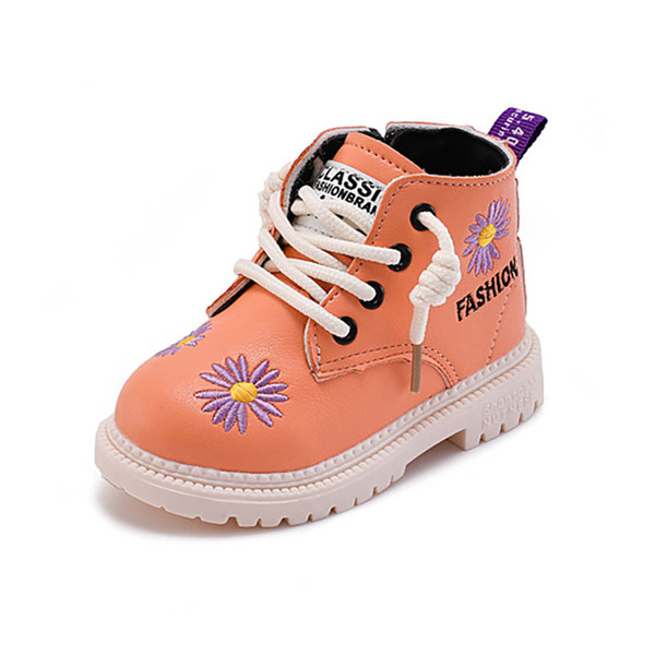 Παιδικές μπότες από οικολογικό δέρμα με κεντήματα για κορίτσια