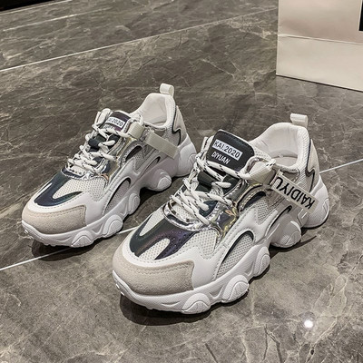 Γυναικεία αθλητικά παπούτσια από οικολογικό δέρμα, υφάσματα και οικολογικό σουέτ