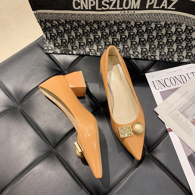 Νέο μοντέλο καθημερινά παπούτσια με παχιά χαμηλά τακούνια