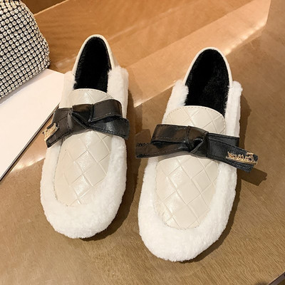 Γυναικεία casual παπούτσια με κορδέλα - επίπεδη σόλα