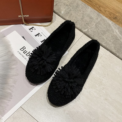 3D-elemendiga vabaaja plüüsist naiste kingad