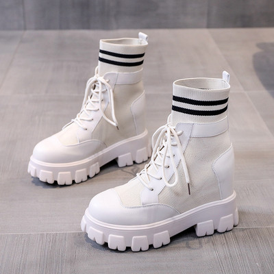 Naiste vabaajajalatsid paelte ja platvormiga kahes värvitoonis