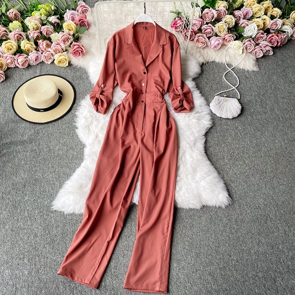 Uus mudel pikkade varrukate ja nööpidega naiste kombinesoonid