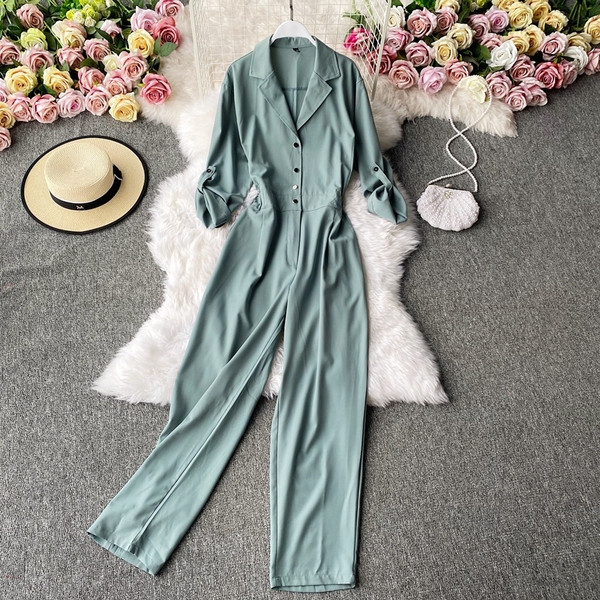 Uus mudel pikkade varrukate ja nööpidega naiste kombinesoonid