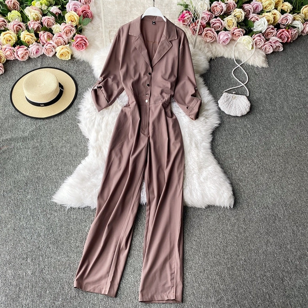 Uus mudel pikkade varrukate ja nööpidega naiste kombinesoonid